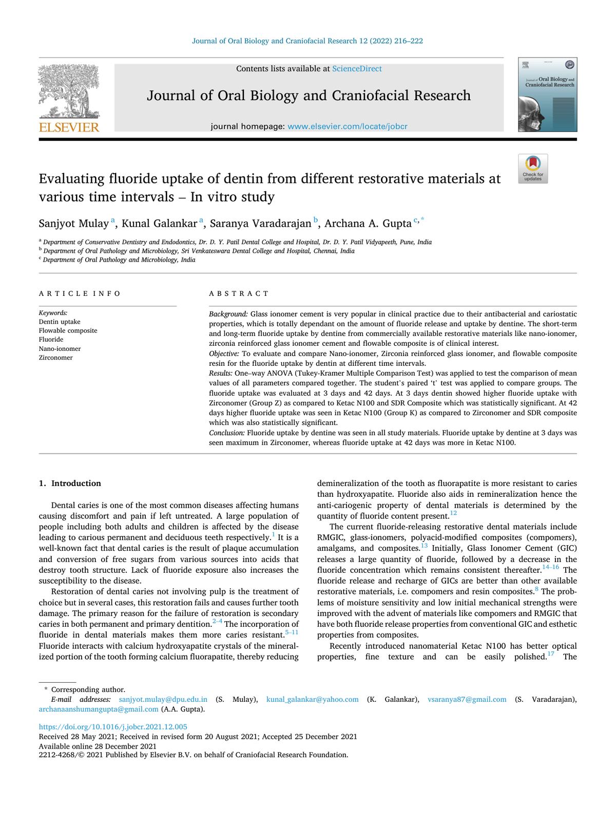 추가 논문 1 표제면 — Journal of Conservative Dentistry