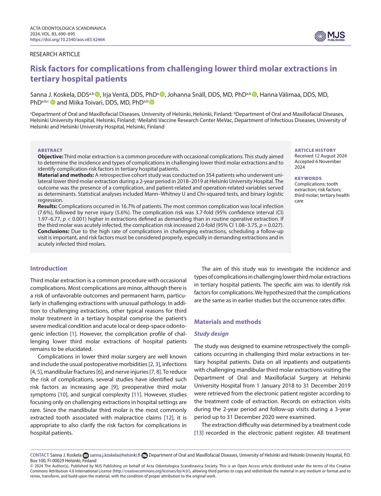 추가 논문 3 표제면 — Medicina Oral, Patología Oral y Cirugía Bucal