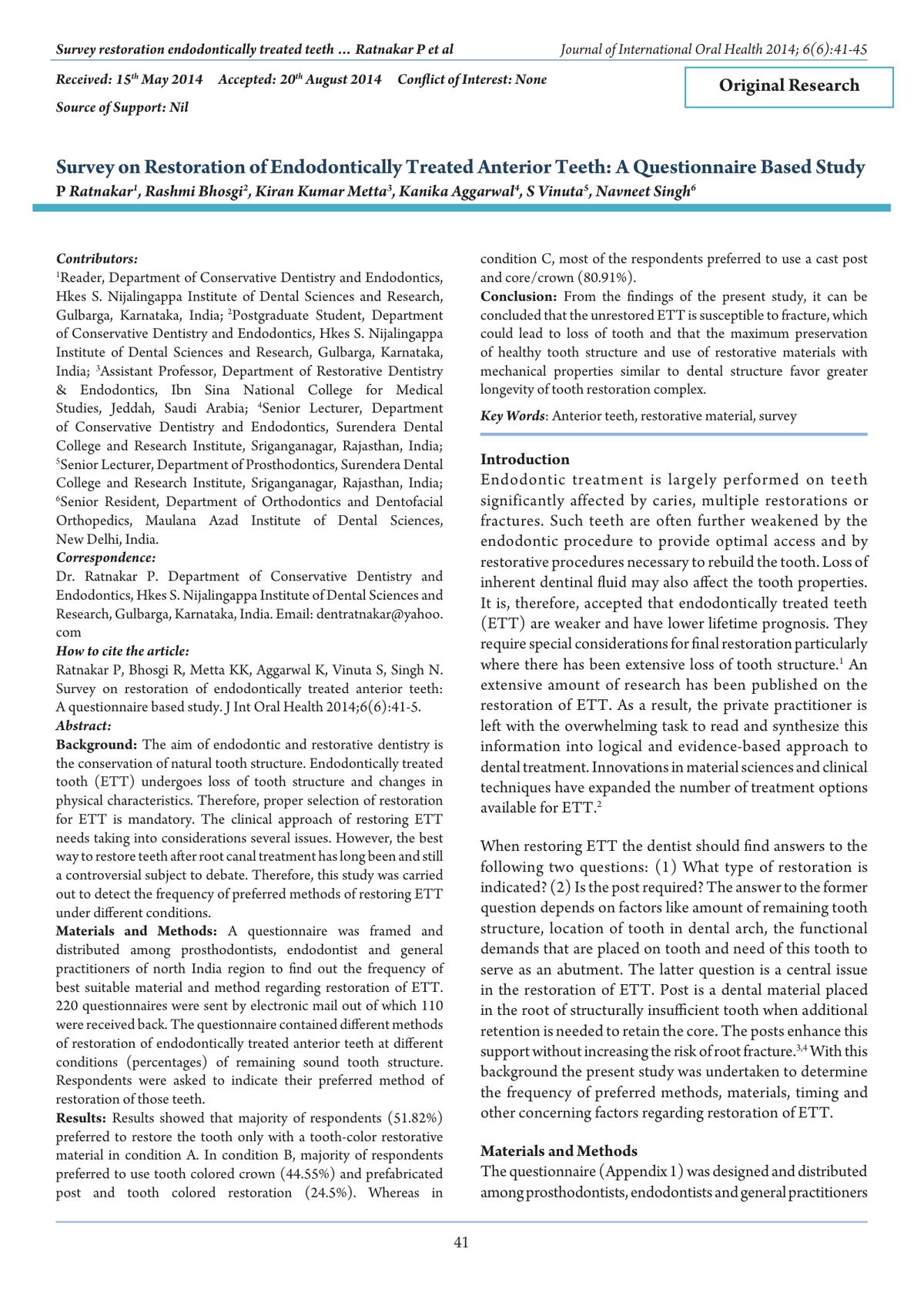 추가 논문 1 표제면 — Journal of International Oral Health